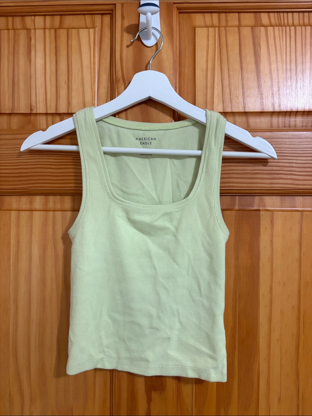 American Eagle Size XS Green Ribbed Tank Top